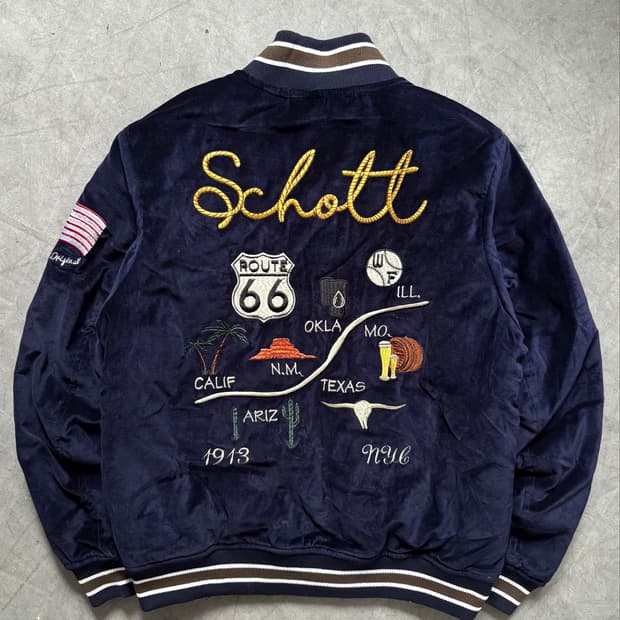(새상품) Schott 쇼트 벨벳 수베니어 자켓