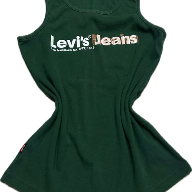 Y2K Levi’s 로고 슬림핏 나시탑