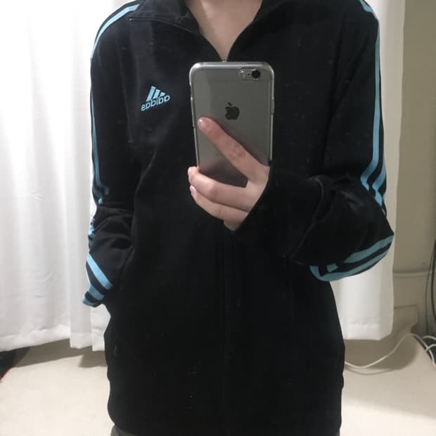 아디다스 블랙 하늘 검하 져지 트랙탑 100