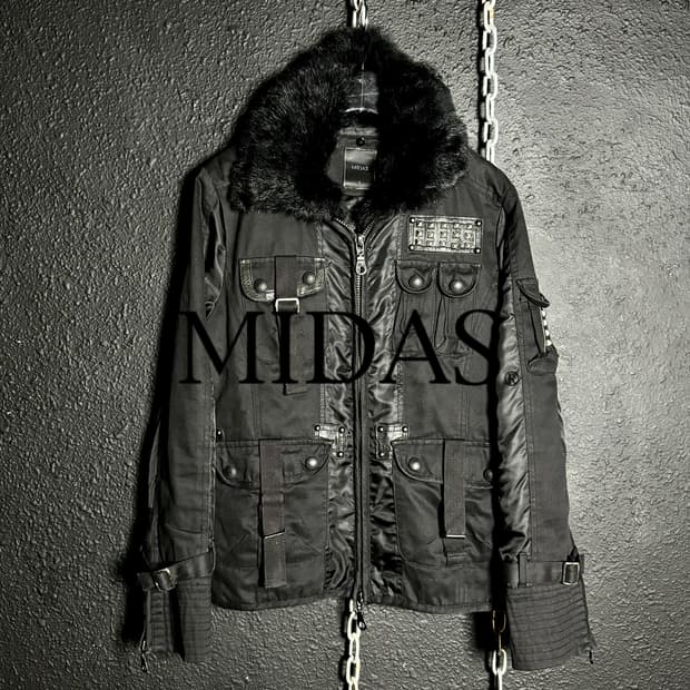 MIDAS – Black Fur Military Jacket