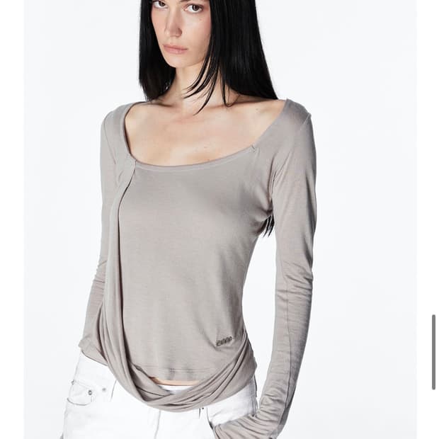 2000Archives KAIA DRAPED TOP (MOCHA)