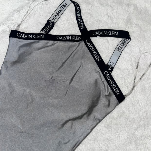Calvin Klein cross silver monokini