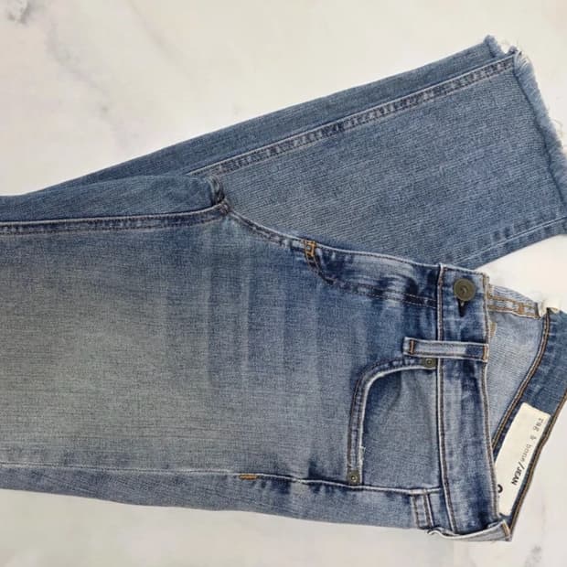 Rag&Bone 랙앤본 드레 캡 Capri진 팬츠 청바지 25.6