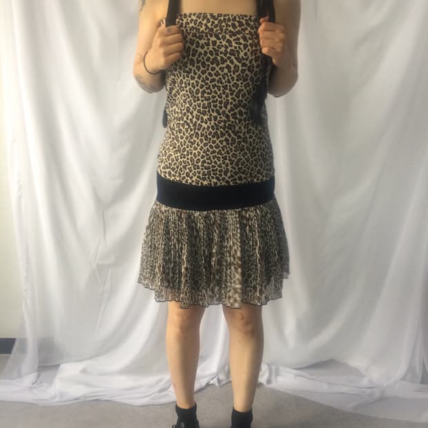 Leopard pattern sleeveless