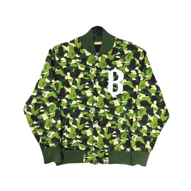 베이프 Bape camo varsity jacket M 바시티 자켓