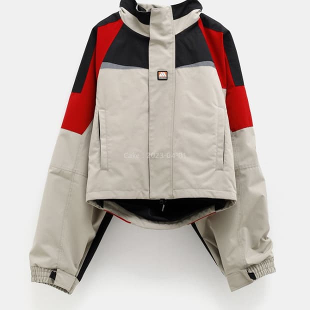 마틴로즈 스포츠 슈렁큰자켓 블랙 레드 베이지XL