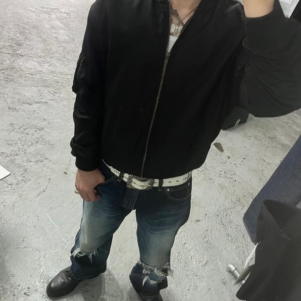 colza nylon ma-1 bomber jacket