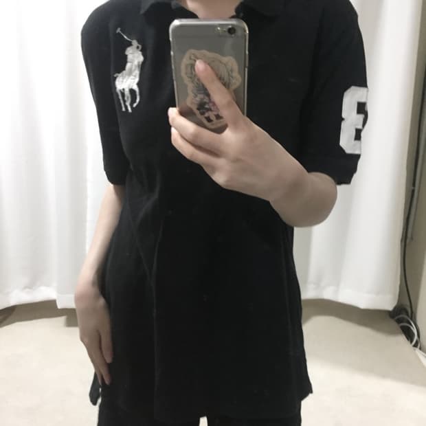 폴로 랄프로렌 블랙 빅포니 카라 PK 반팔 티