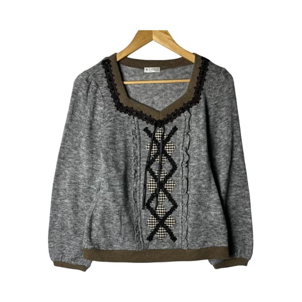 [Axes femme] 엑시즈팜 아가일 니트