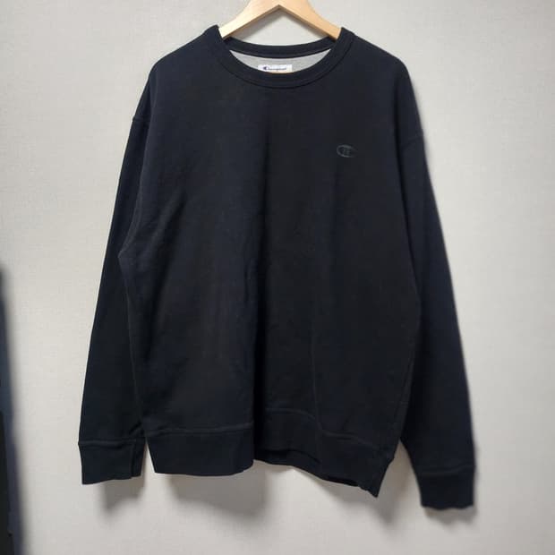 [3XL] 챔피온 블랙 기모 맨투맨 티셔츠