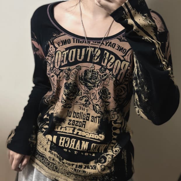 <급처> 데스라이즈 vanilla sugar 바닐라슈가 장미 롱슬리브