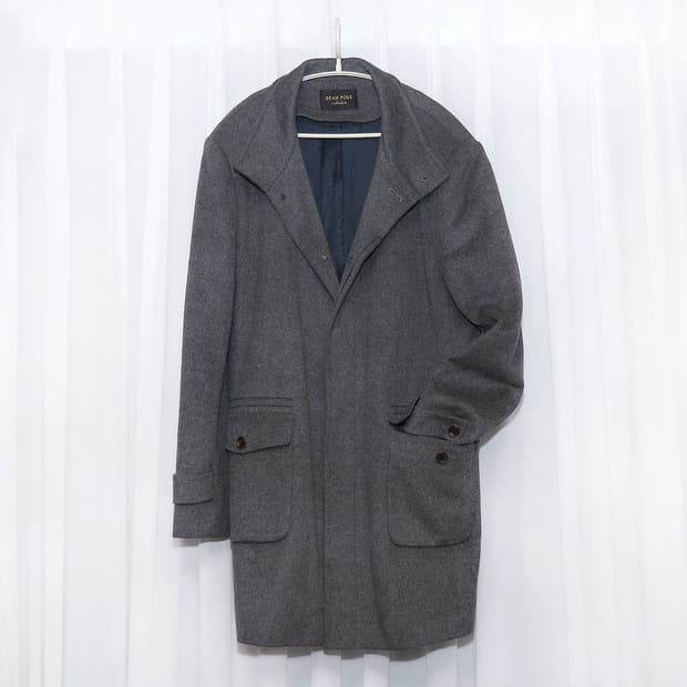 빈폴 컬렉션 이탈리안 캐시미어 하이넥 스탠카라 코트 (100-105)