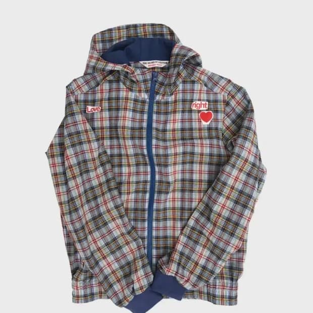 더뮤지엄비지터 LOVE CHECK JACKET