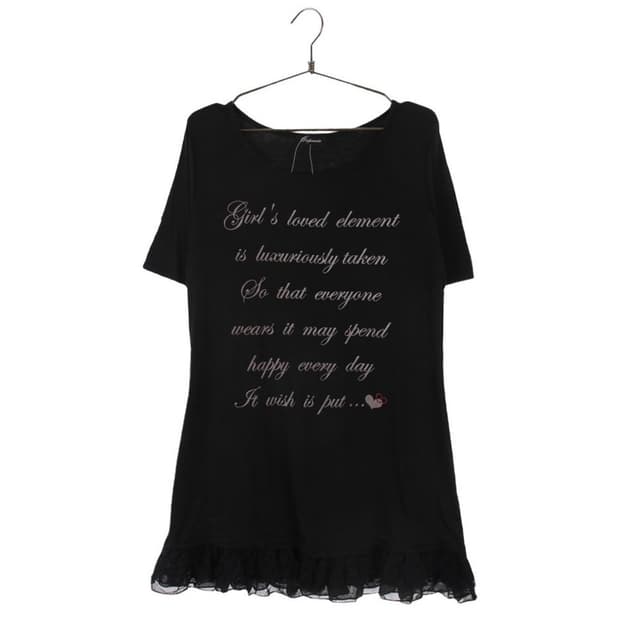 프릴 폴리 혼방 원피스