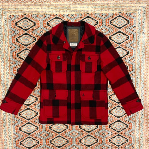 빈폴 레드 버팔로 체크 포켓 자켓 남성95