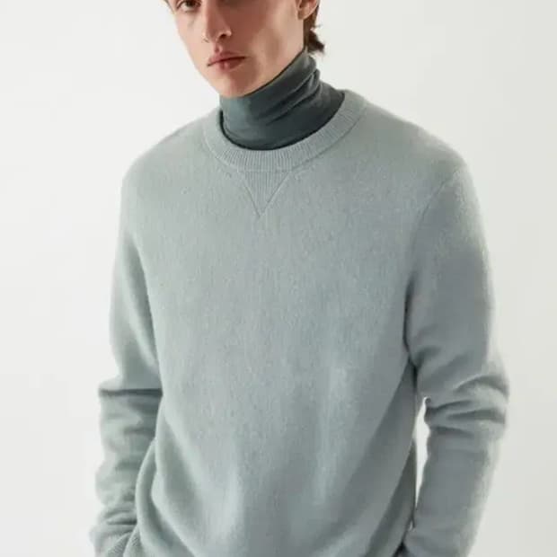 cos 코스 보일드 울 믹스 니트 그린 m사이즈 미개봉탭채새제품