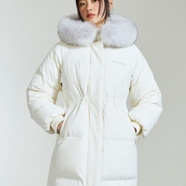 디스커버리 켈리 구스다운 롱패딩 90