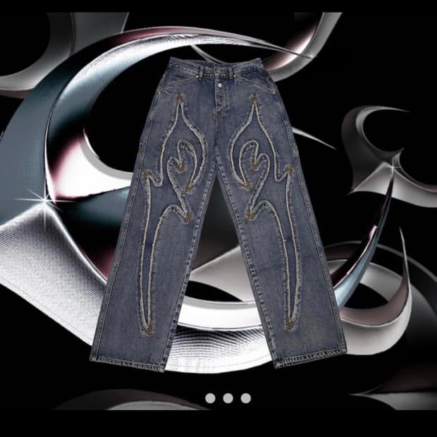 떠그클럽 데님 트라이벌 팬츠 (2)