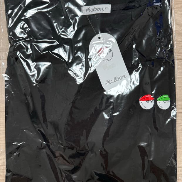 말본 골프 라운드 티셔츠 블랙 2XL 새상품