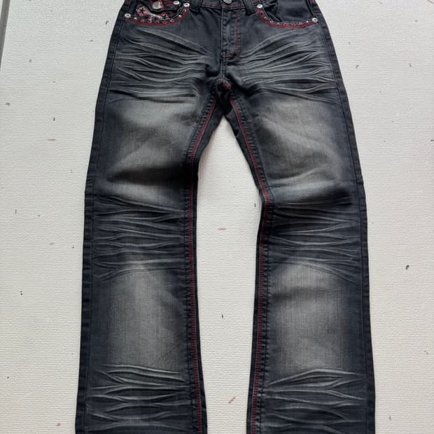 KAYDEN.K 워싱 블랙진 