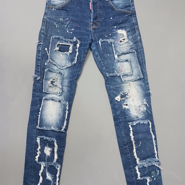 [30] 디스퀘어드2 멀티패치 워크 쿨가이진 청바지