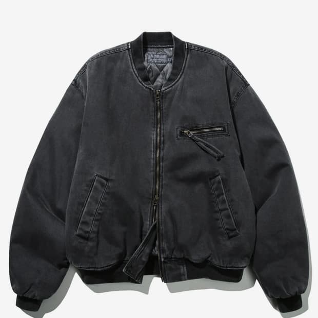 어반스터프 가먼트 다잉 봄버 점퍼 (챠콜) M 