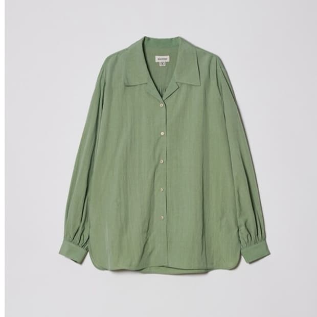 시엔느 빈티지 셔링 버튼 블라우스 s~m