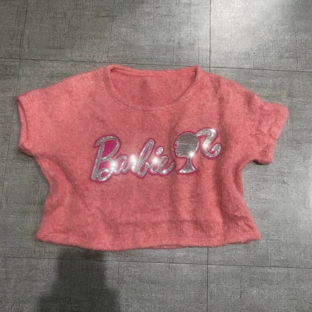 일본빈티지 Banlie 핀터깔y2k 대대장 크롭니트스웨터 핑크