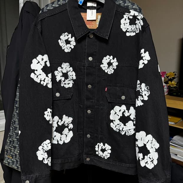 데님티어즈 cotton wreath 데님자켓