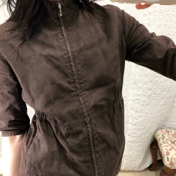 Brown half zip-up