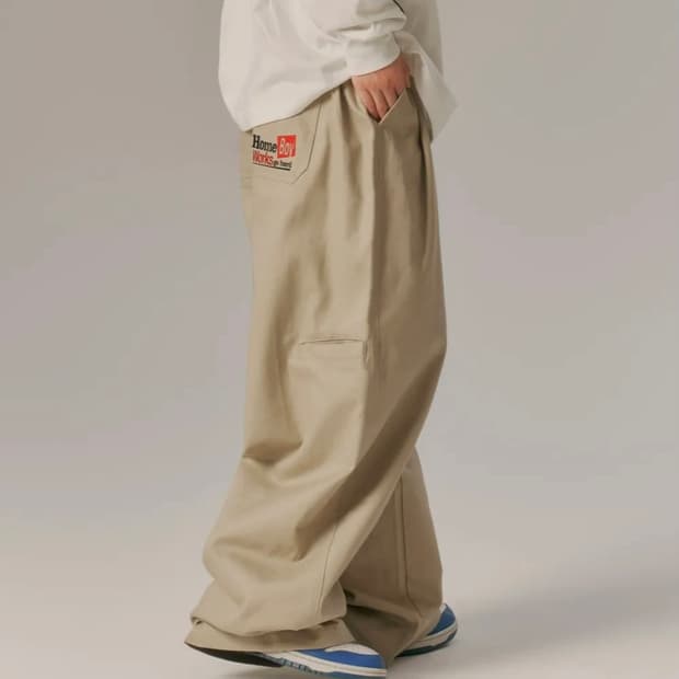어반디타입 홈보이 벌룬 워크 팬츠_베이지