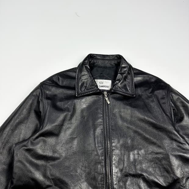 VTG 빈티지 소가죽 블랙 블루종 가죽자켓 (L)