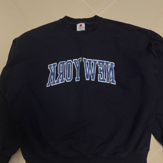 듀테로 뉴욕 맨투맨 네이비 M