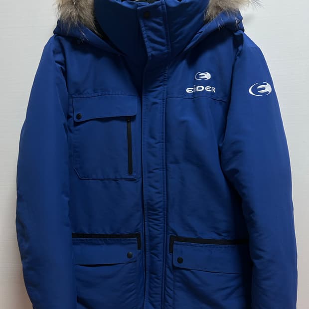 아이더 블루 패딩 점퍼 L