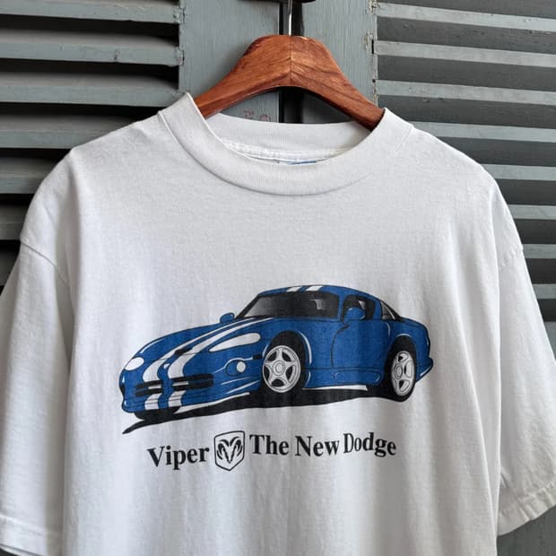 [L]90's USA 빈티지 The New Dodge 프린팅 티셔츠