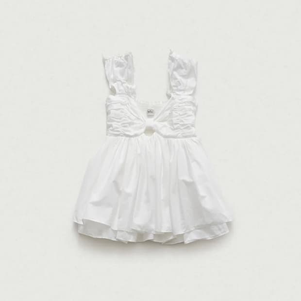 더바넷 Magnolia Off-Shoulder Top_White 블라우스