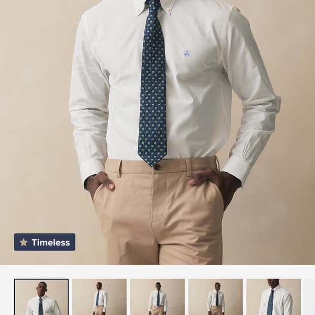 실측 2XL) 브룩스브라더스 논아이론 버튼다운 옥스포드 코튼 셔츠 화이트