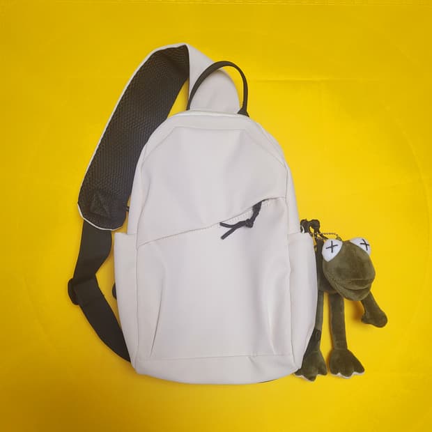 크로스백 슬링백 힙색+개구리 인형 키링