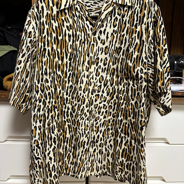 와코마리아 24ss 레오파드 하와이안 셔츠 L