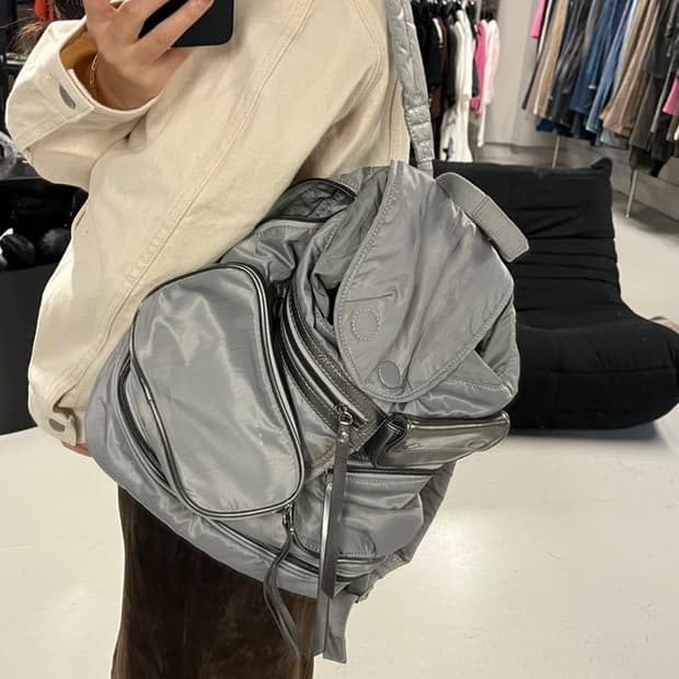 DIESEL pocket backpack gray 