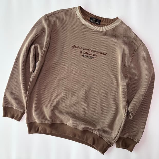 던롭 컬렉션 빈티지 립 텍스처 맨투맨