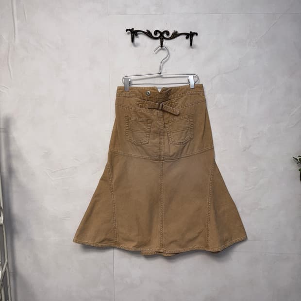Ralph Lauren beige corduroy midi skirt