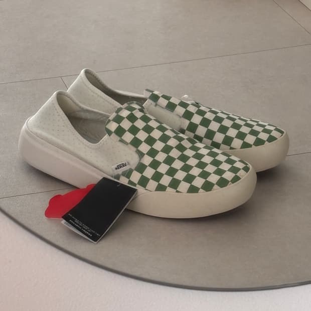 반스 체커보드 슬립온 ComfyCush / 그린 / 300