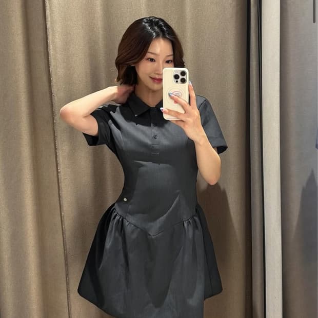 새제품) 메리온 로제프 카라 원피스