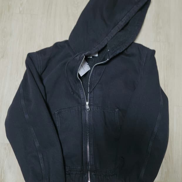 [L] 자라 데님 크롭 후드집업