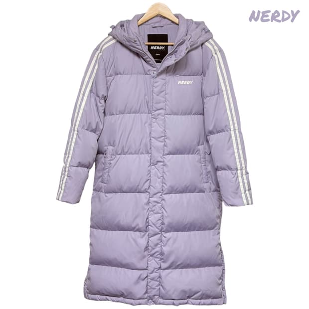 3708 널디 연보라 오리털 덕다운 롱패딩