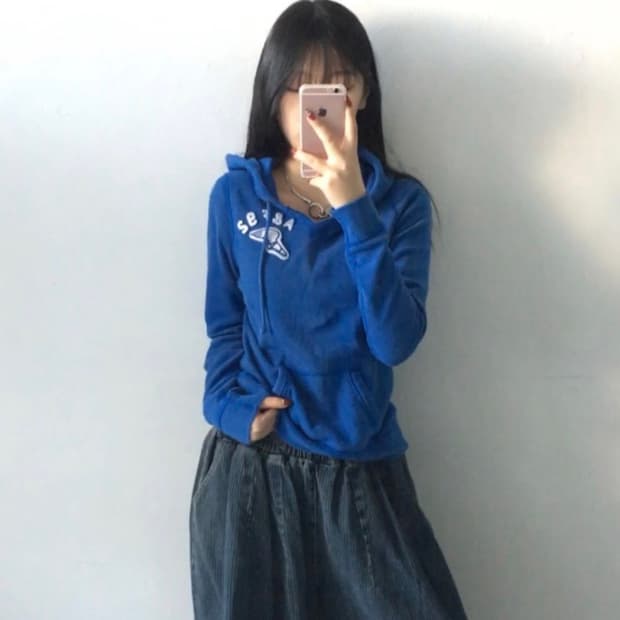 아베크롬비 자수패치 후드티