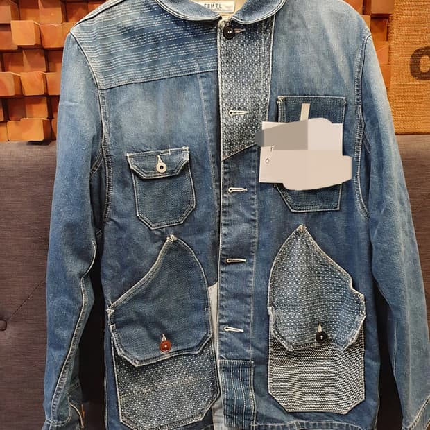 FDMLT 펀드멘탈    패치 워크 데님 커버올 자켓