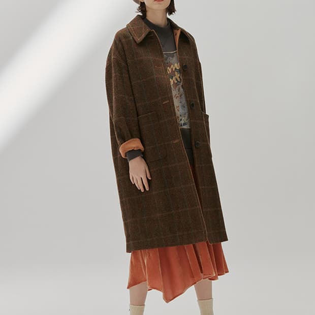 썰스데이아일랜드 체크 맥코트 S