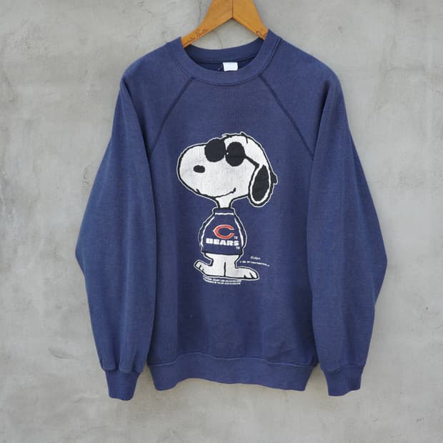 80s artex 시카고베어스x스누피 스웻셔츠